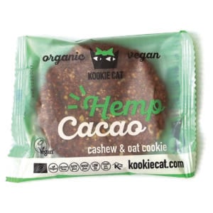 Cookie cu seminte de canepa si cacao bio 50g Kookie Cat