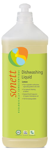 Detergent lichid pentru vase cu lamaie ecologic 1l Sonett
