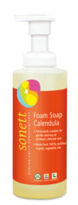 Sapun lichid spumant cu galbenele pentru copii ecologic 200ml Sonett