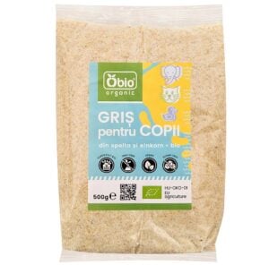 Gris pentru copii din spelta si einkorn bio 500g Obio