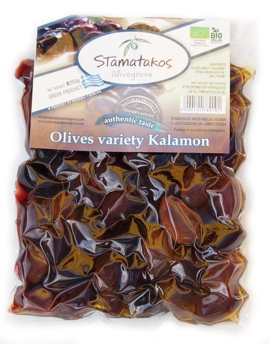 Masline kalamata vidate bio 250g Stamatakos Olivegrove