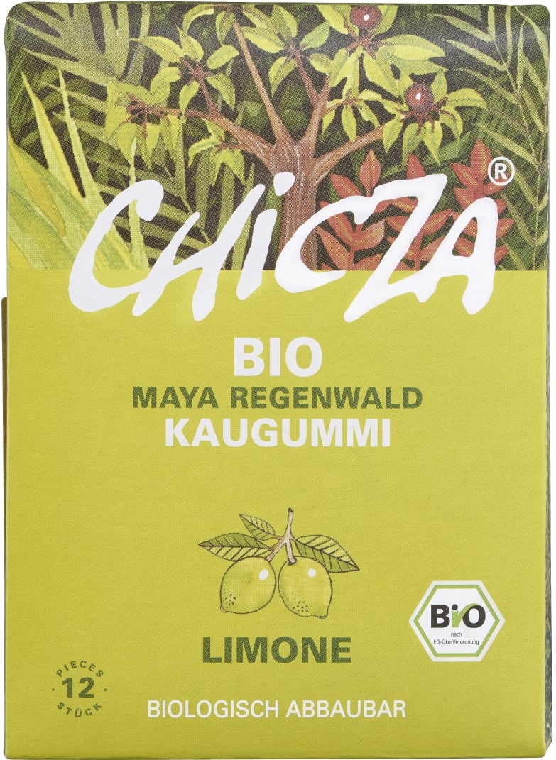 Guma de mestecat cu lamaie bio 12 lamele 30g Chicza