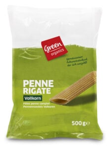 Penne din grau dur integral bio 500g Green Organics