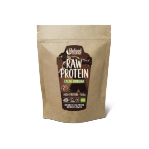 Pudra proteica cu cacao si spirulina bio 450g Lifefood