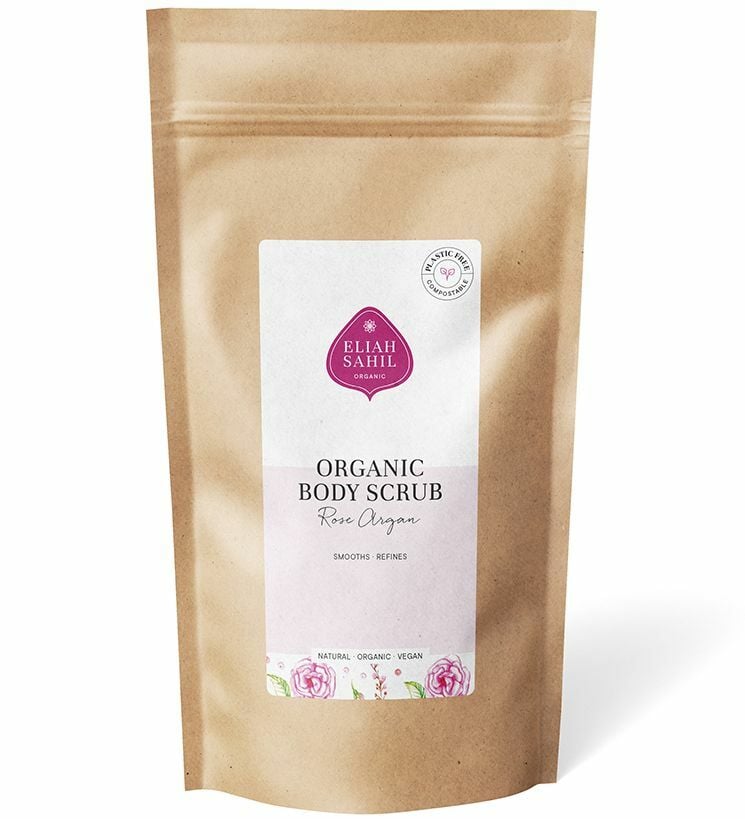 Scrub pentru corp cu trandafiri si argan ecologic 700g - refill Eliah Sahil