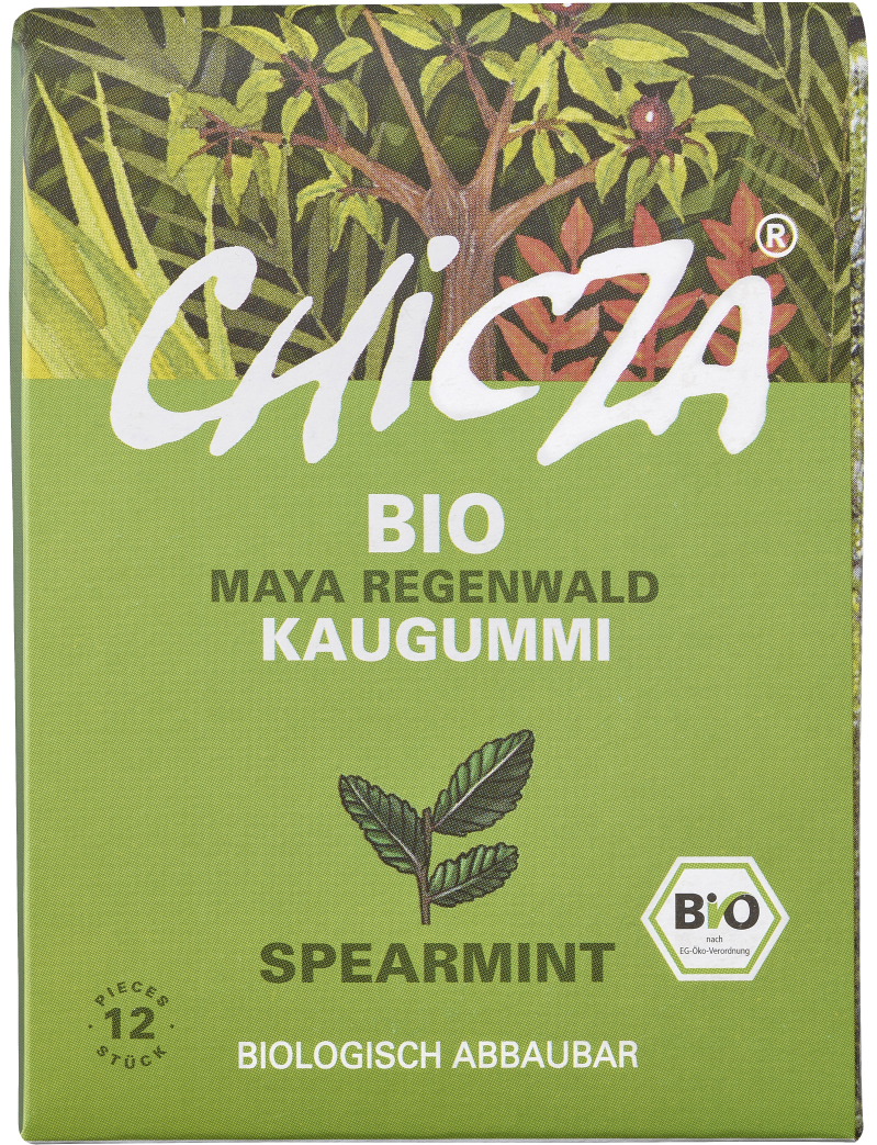 Guma de mestecat spearmint bio 12 lamele - 30g Chicza