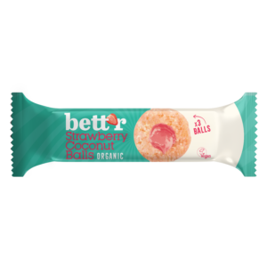 Bilute cu umplutura de capsuni si cocos bio 3 buc x 15g Bettr