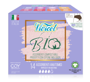Absorbante de zi fara aripioare din bumbac compostabil 4 picaturi 14buc Vivicot