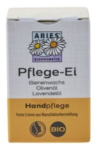 Crema solida pentru maini cu ceara de albine, ulei de masline si lavanda ecologica 50g Aries