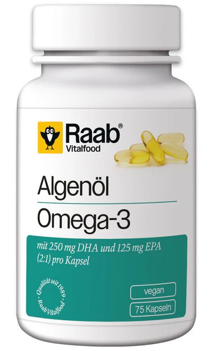 Omega 3 din ulei de alge 1183mg 75 capsule 88.7g Raab