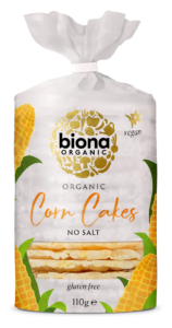 Rondele din porumb expandat fara sare bio 110g Biona