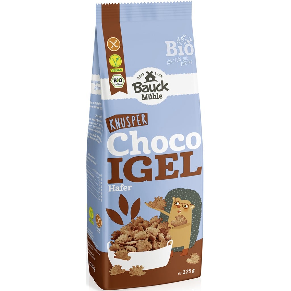 Arici crocanti din ovaz cu ciocolata fara gluten, eco - BauckHof