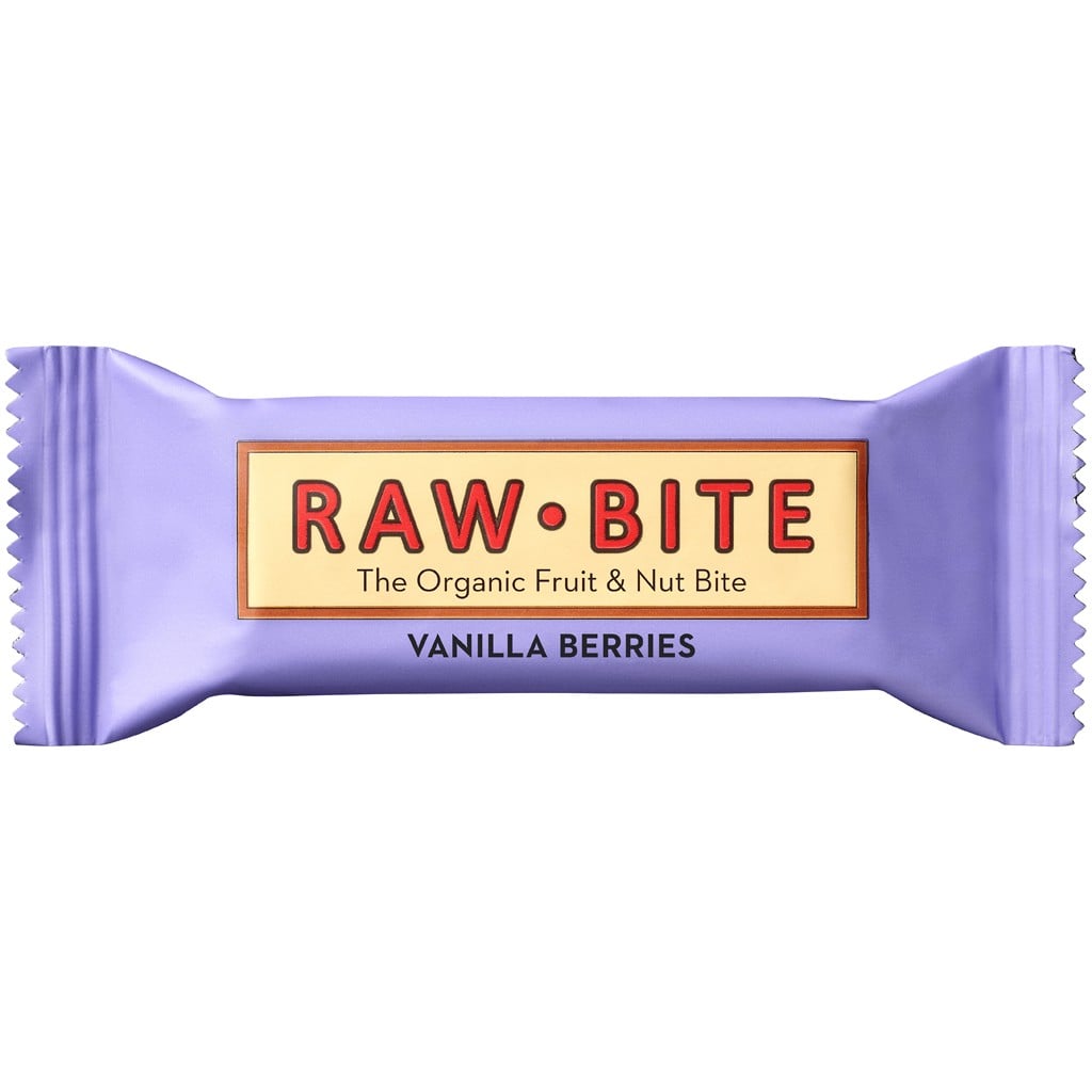 Baton cu fructe de padure nuci si vanilie fara zahar adaugat, eco - Raw Bite