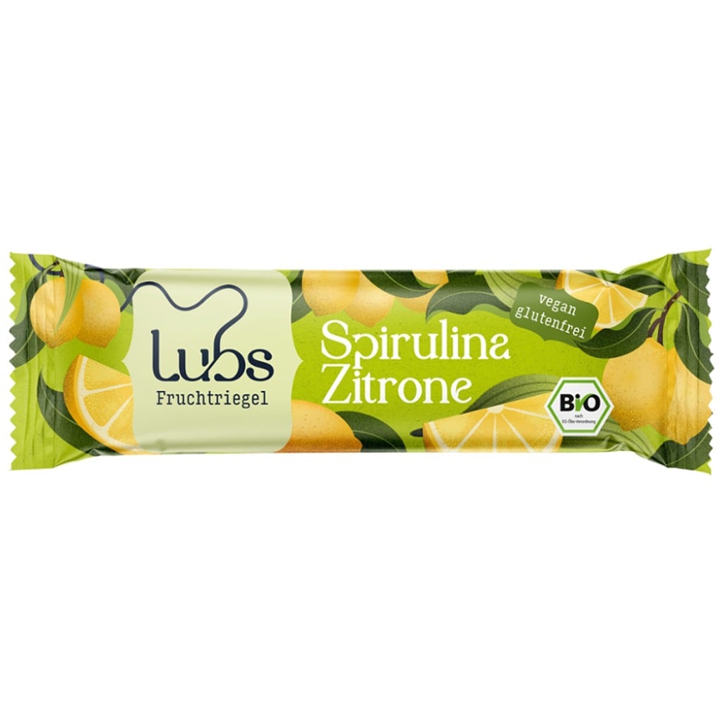 Baton de fructe cu lamaie si cu spirulina fara gluten, eco - Lubs