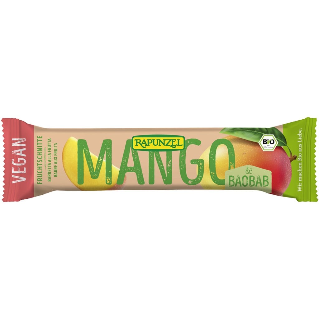 Baton de fructe cu mango si baobab, eco - Rapunzel