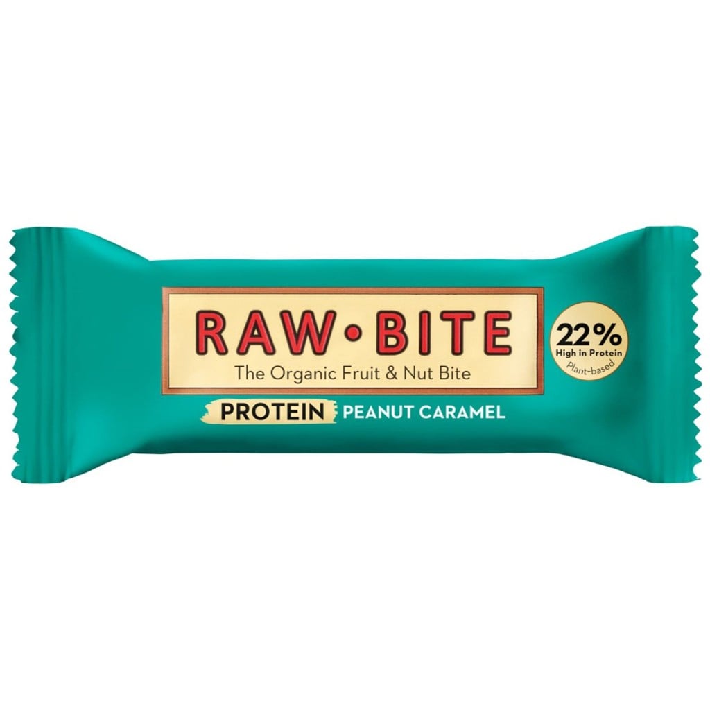Baton proteic 22% cu arahide si caramel fara gluten fara zahar adaugat, eco - Raw Bite