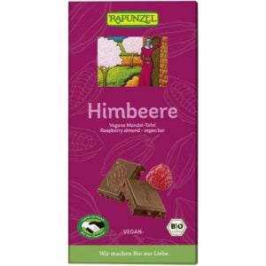 Baton vegan cu cacao migdale si zmeura, eco - Rapunzel