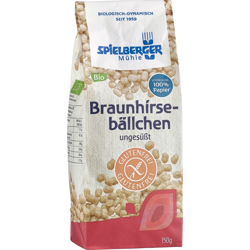 Bilute din mei maro neindulcite fara gluten, eco - Spielberger