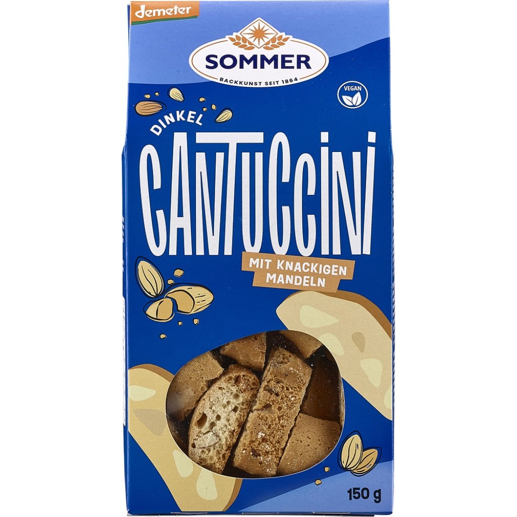 Biscuiti Cantuccini din spelta cu migdale vegani, eco - Sommer