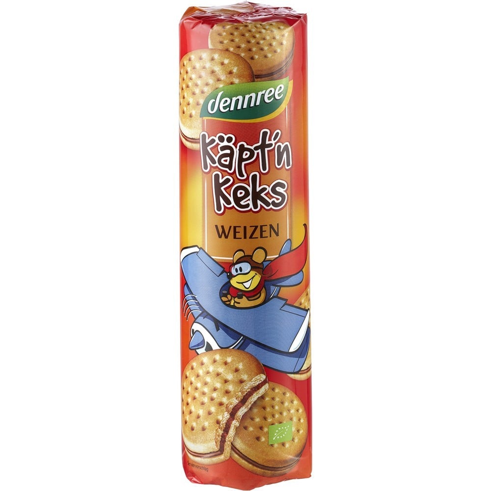 Biscuiti din grau umpluti cu crema de cacao, eco - Dennree