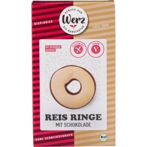 Biscuiti din orez integral cu glazura de ciocolata FARA GLUTEN, eco - Werz
