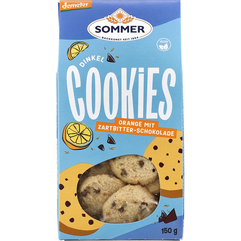 Biscuiti din spelta cu ciocolata si portocale, eco - Sommer