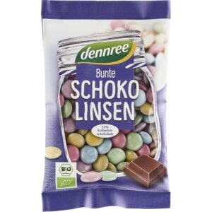 Bomboane colorate cu ciocolata de lapte, eco - Dennree