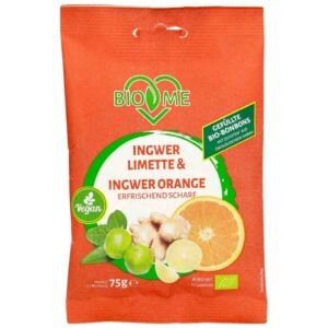 Bomboane cu ghimbir-lime si ghimbir-portocala, eco - BIO Loves Me