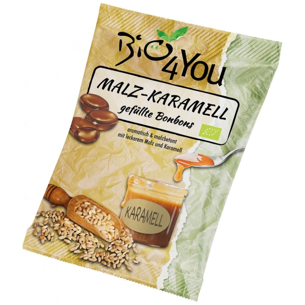 Bomboane cu malt  si caramel, eco - Bio4You