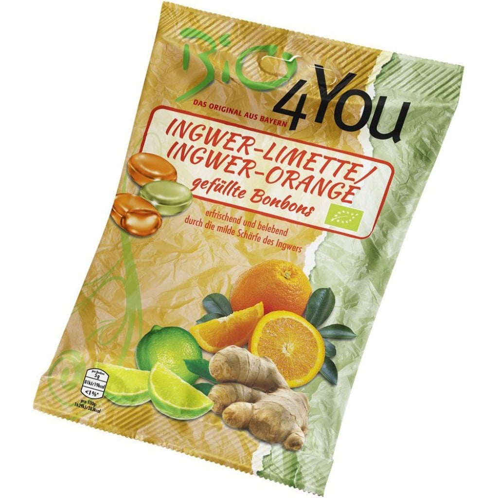 Bomboane ghimbir cu lime si ghimbir cu portocala fara gluten, eco - Bio4You