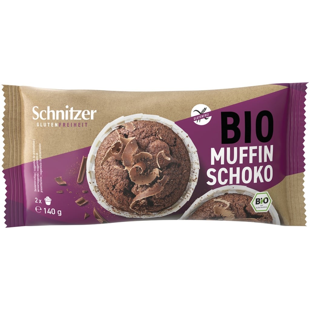 Briose cu ciocolata 2 bucati fara gluten, eco - Schnitzer