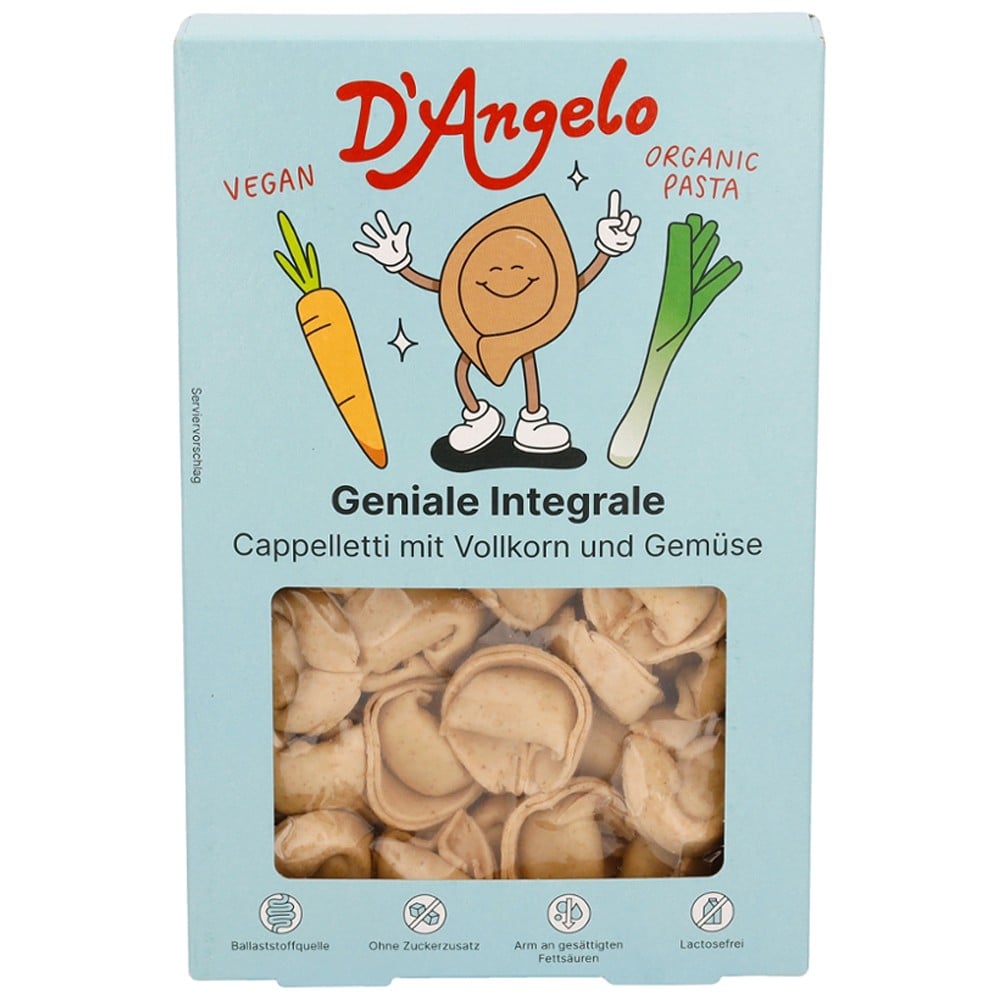 Cappelletti din cereale integrale umplute cu legume, eco - DAngelo