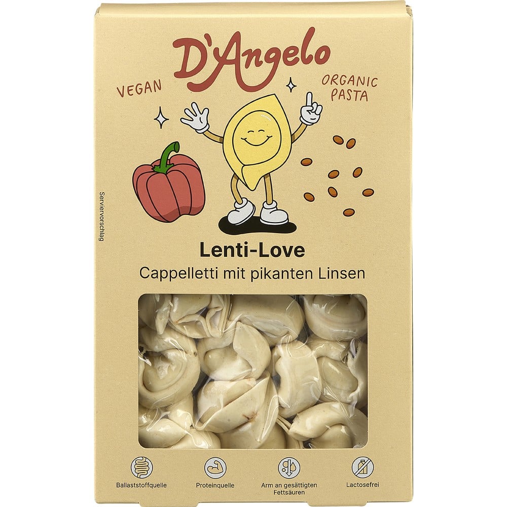 Cappelletti vegane umplute cu linte picanta, eco - DAngelo