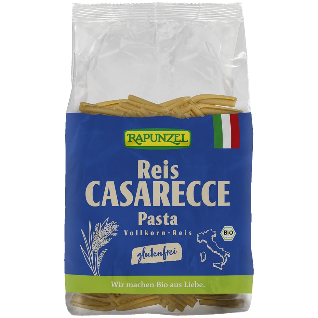 Casarecce din orez integral fara gluten, eco - Rapunzel
