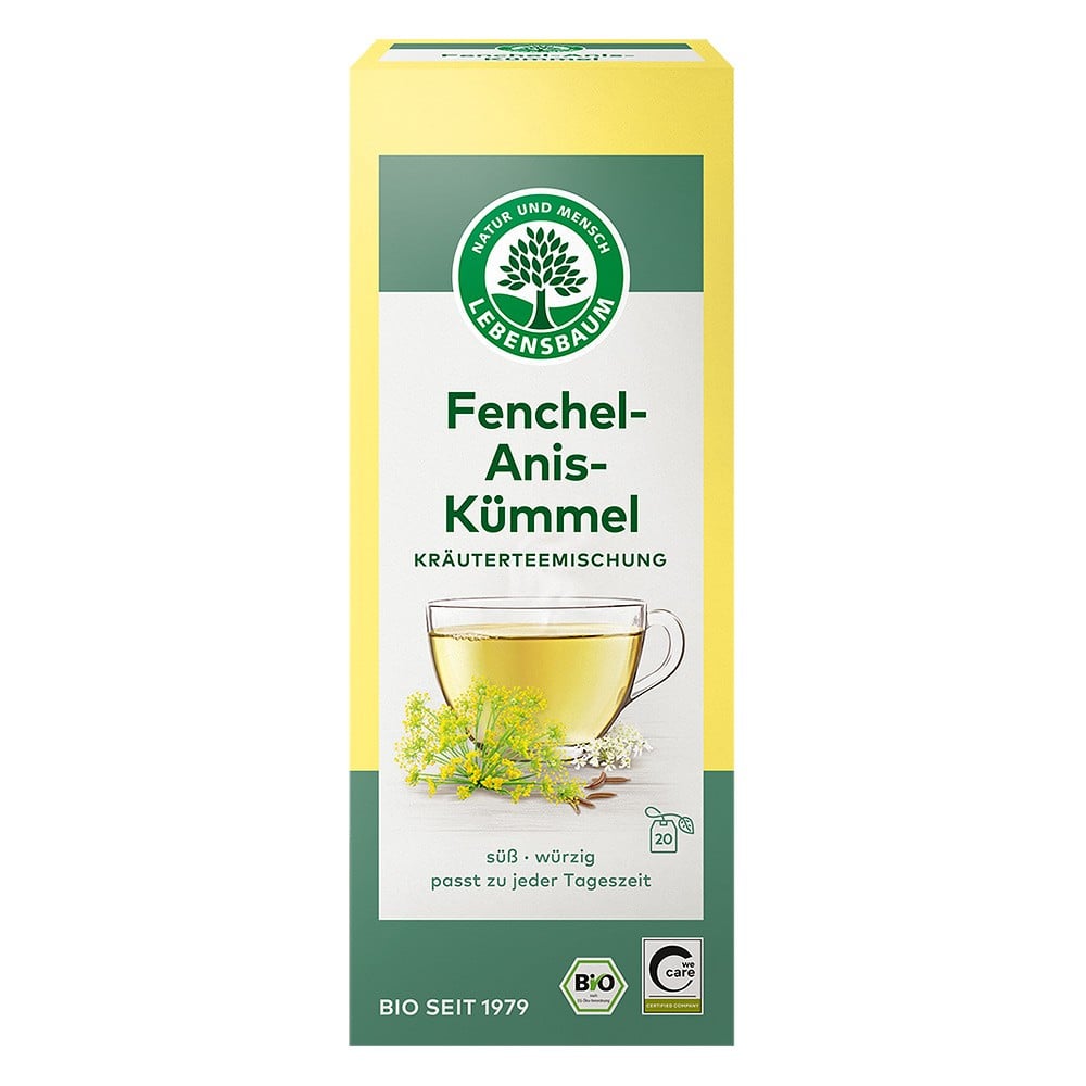 Ceai cu fenicul anason si chimen 20 plicuri, eco - Lebensbaum