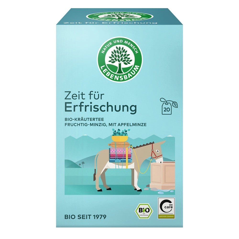 Ceai revigorant cu mix de menta 20 plicuri, eco - Lebensbaum