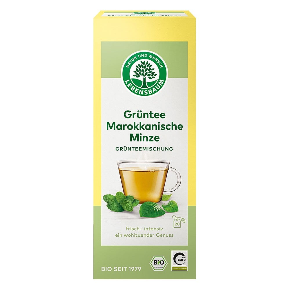 Ceai verde cu menta Marocana 20 plicuri, eco - Lebensbaum