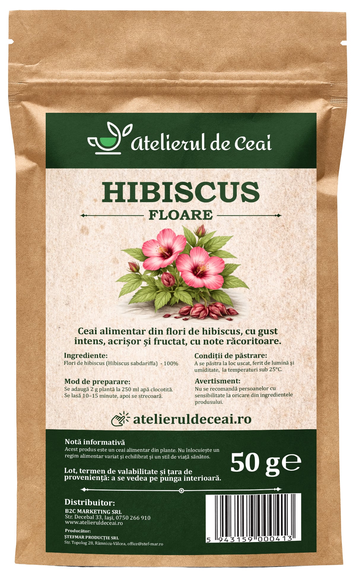 Ceai de flori de hibiscus