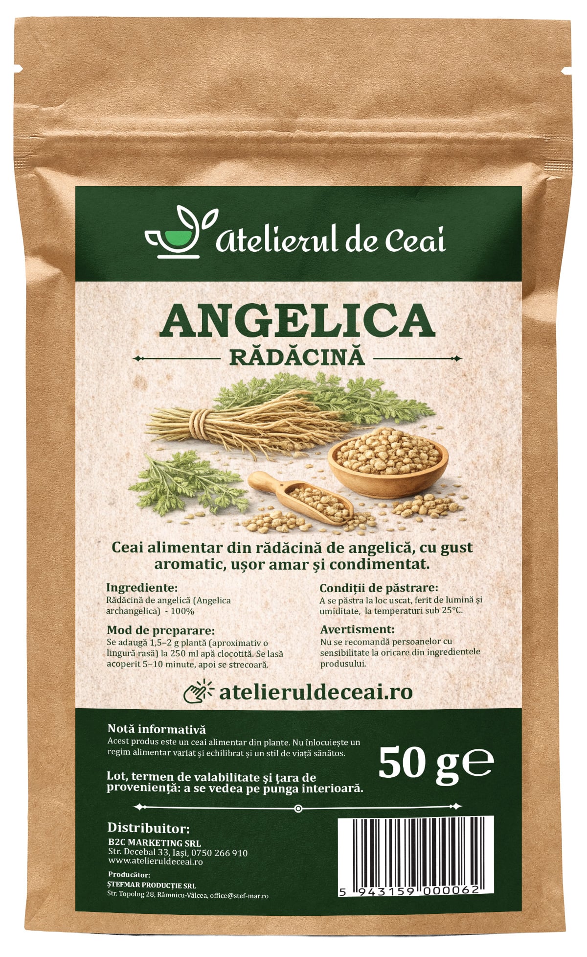 Ceai de rădăcină de angelică