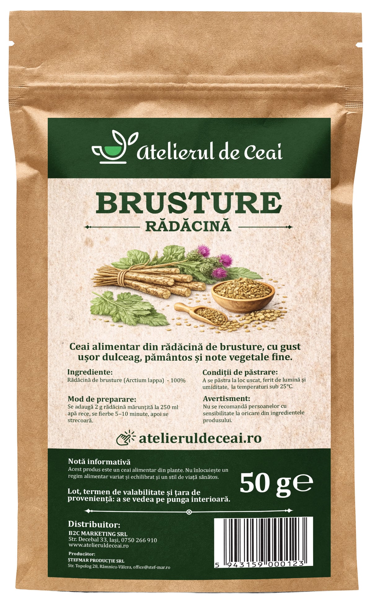 Ceai de rădăcină de brusture