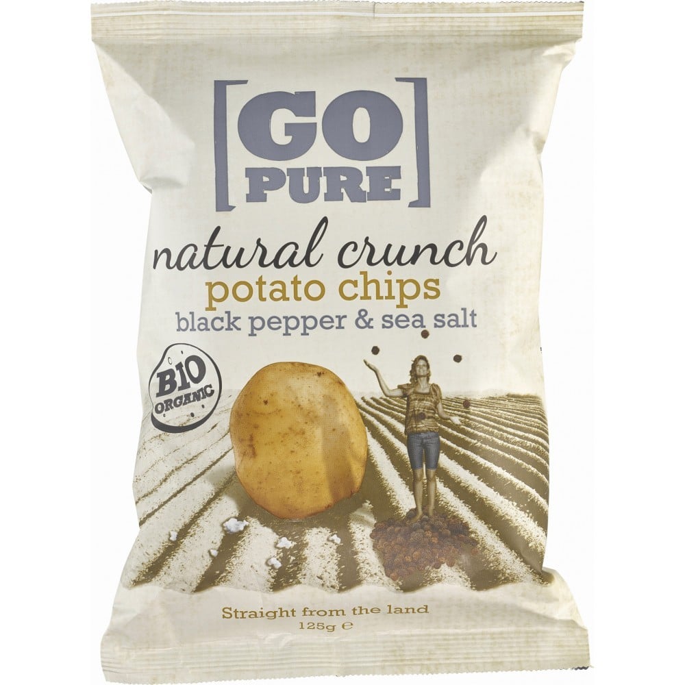 Chipsuri de cartofi cu sare si piper coapte manual fara gluten, eco - GoPure