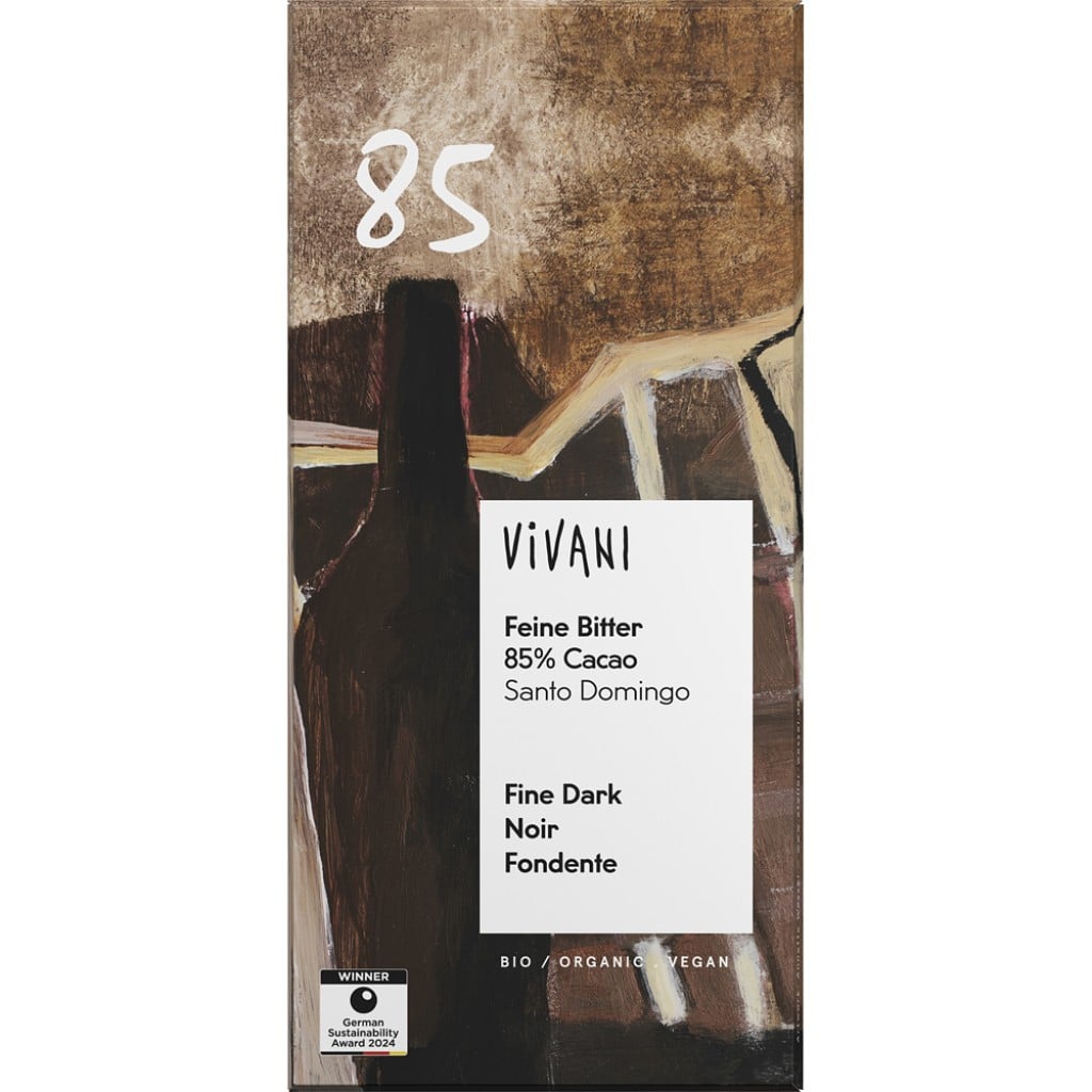 Ciocolata amaruie cu 85% cacao vegana, eco - Vivani