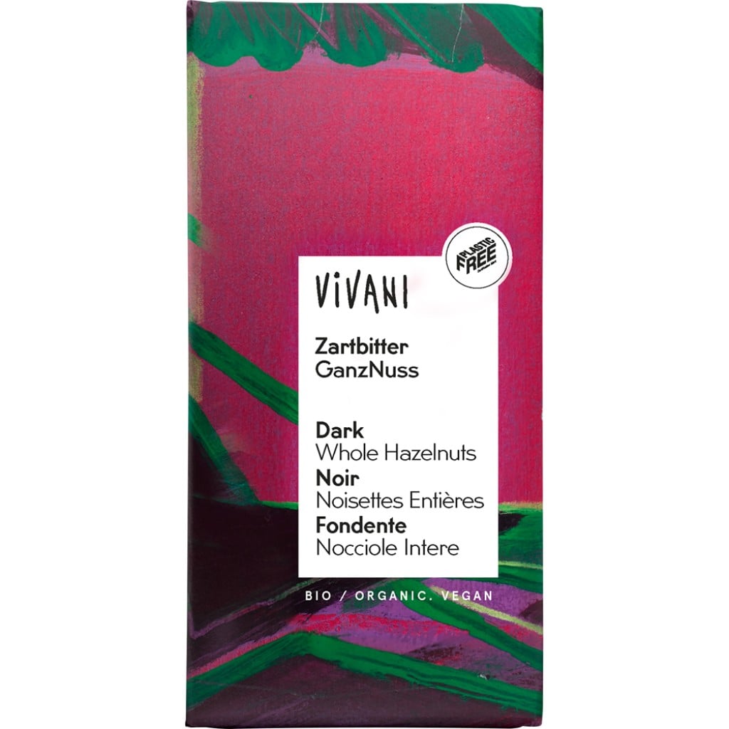 Ciocolata amaruie cu alune si migdale vegana, eco - Vivani
