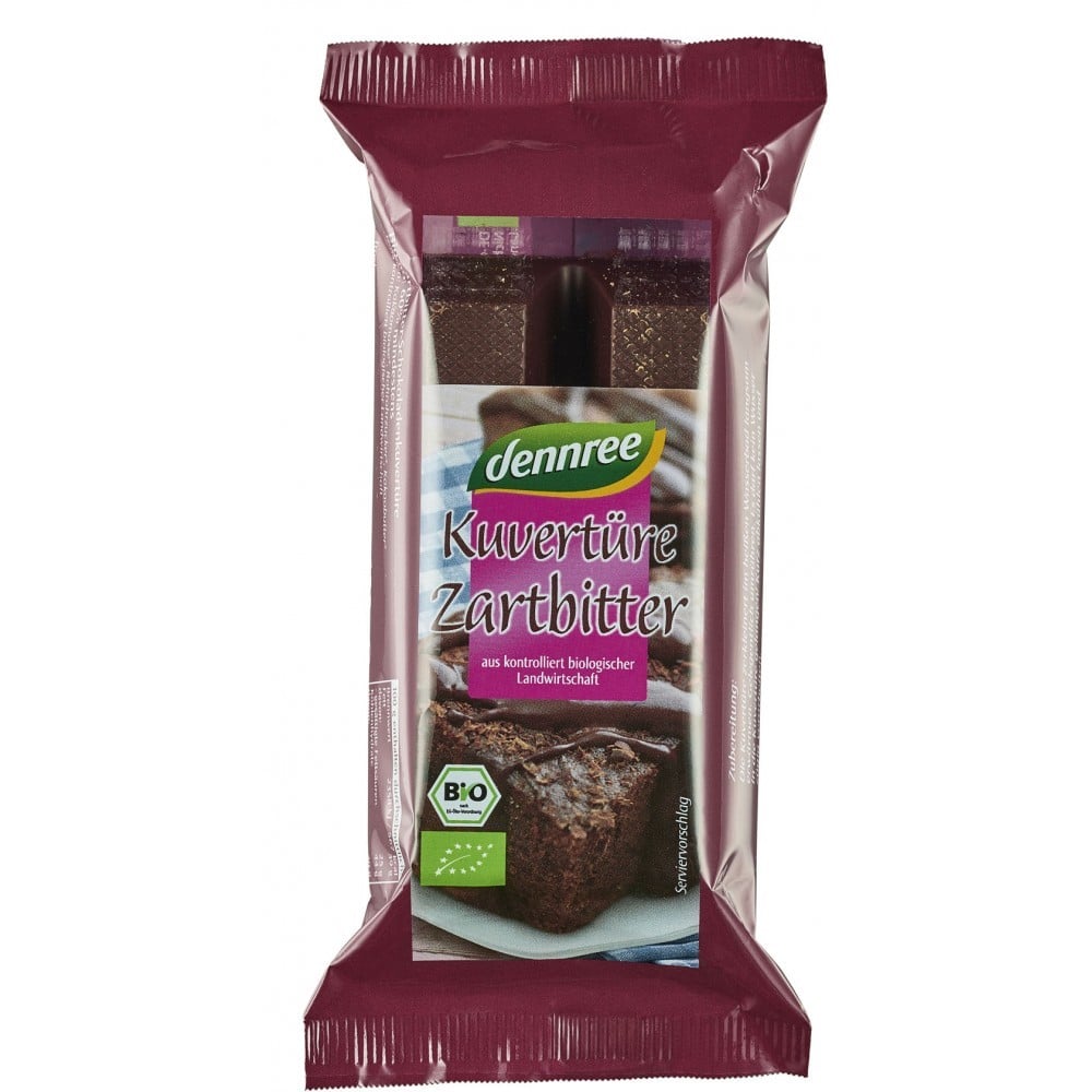 Ciocolata amaruie cuvertura, eco - Dennree