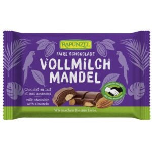 Ciocolata cristalino cu lapte integral migdale intregi, eco - Rapunzel