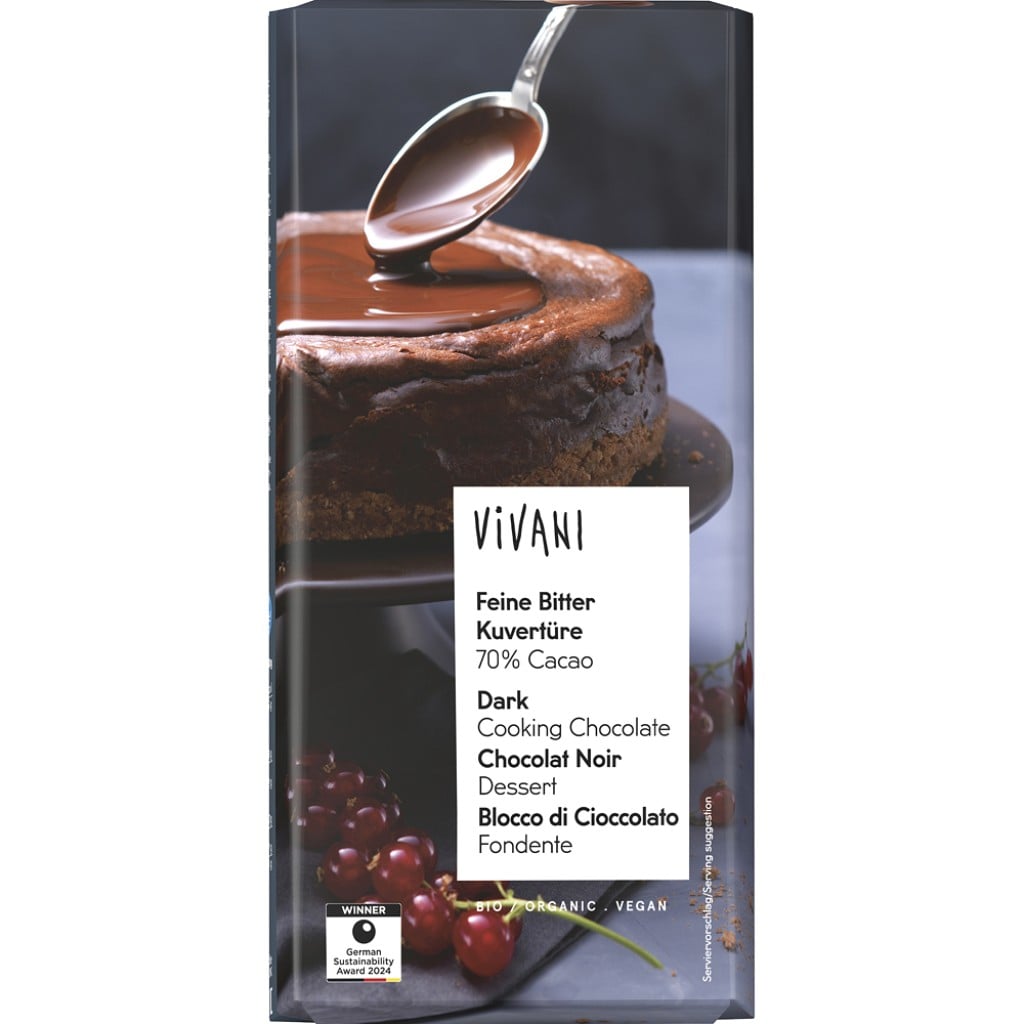 Ciocolata cuvertura amaruie, eco - Vivani
