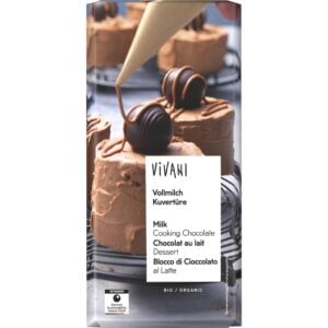 Ciocolata cuvertura cu lapte integral, eco - Vivani