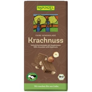 Ciocolata din lapte integral cu alune, eco - Rapunzel