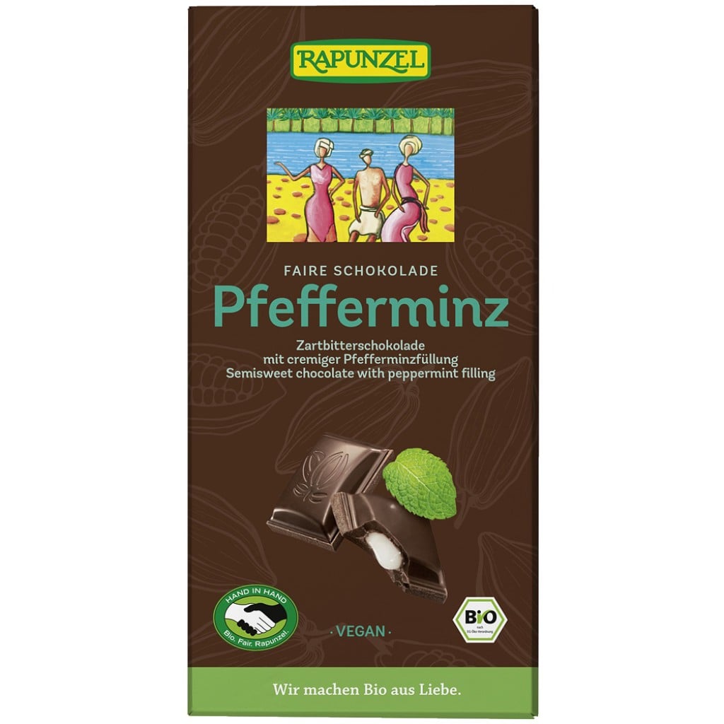 Ciocolata neagra cu crema de menta, eco - Rapunzel