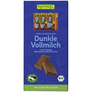 Ciocolata neagra cu lapte integral 46% cacao, eco - Rapunzel